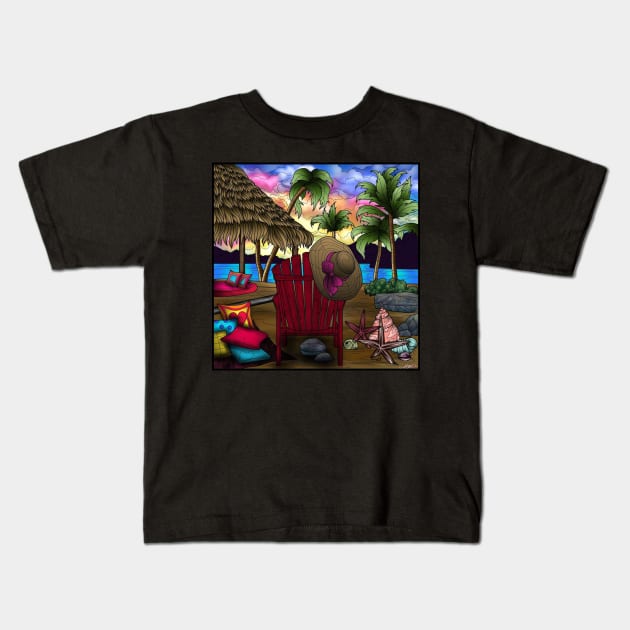 Summer Vibes Kids T-Shirt by Riverside-Moon